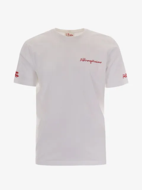 MC2 Saint Barth Portofino slogan-embroidered T-shirt