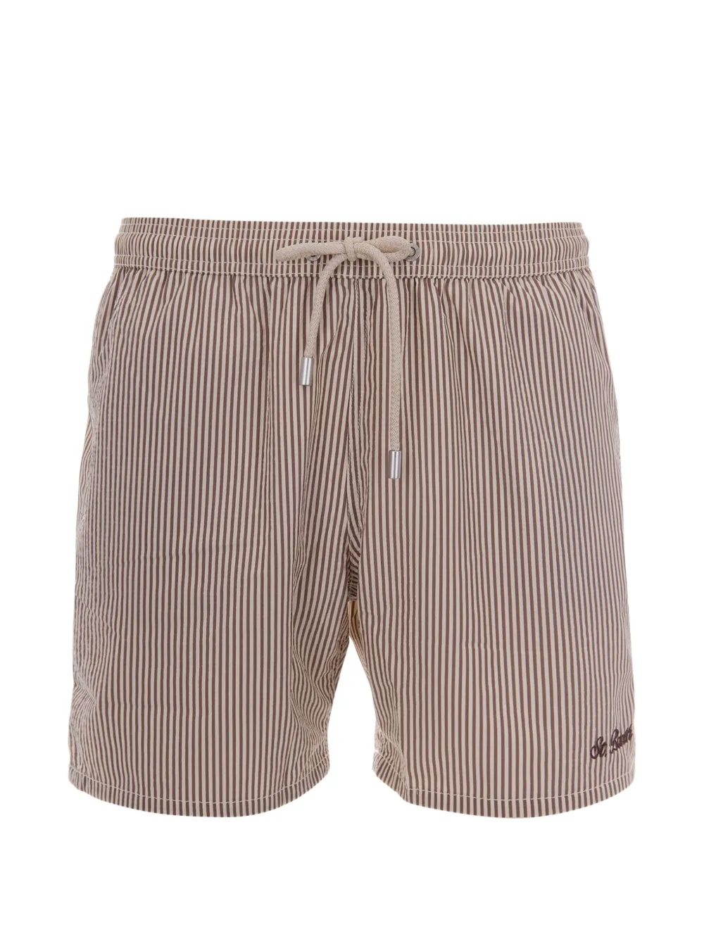 MC2 Saint Barth 파트모스 스트라이프 스윔 쇼츠 | 브라운 | Image 1