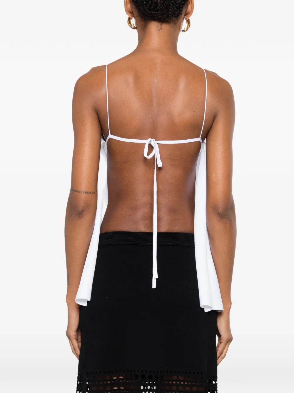 Jacquemus The Haut Voile top met gestrikte rug Wit