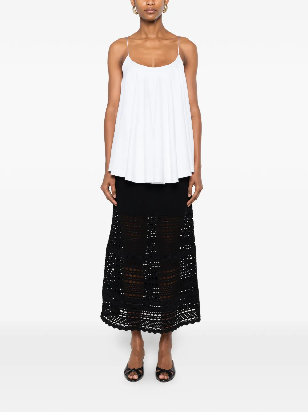 Jacquemus The Haut Voile top met gestrikte rug Wit
