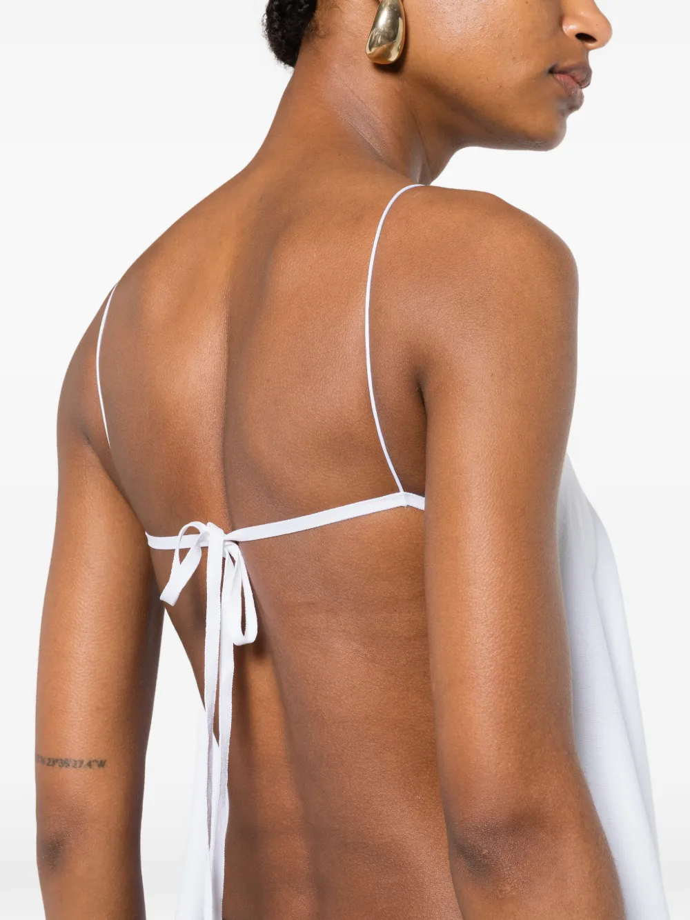 Jacquemus The Haut Voile top met gestrikte rug Wit