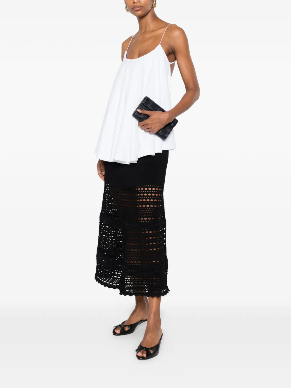 Jacquemus The Haut Voile top met gestrikte rug Wit