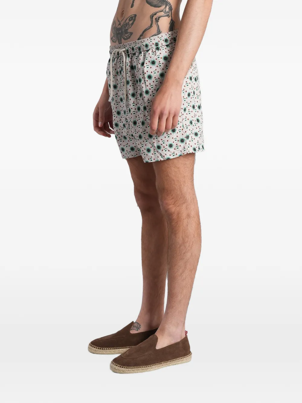 MC2 Saint Barth Zwembroek met grafische print Beige