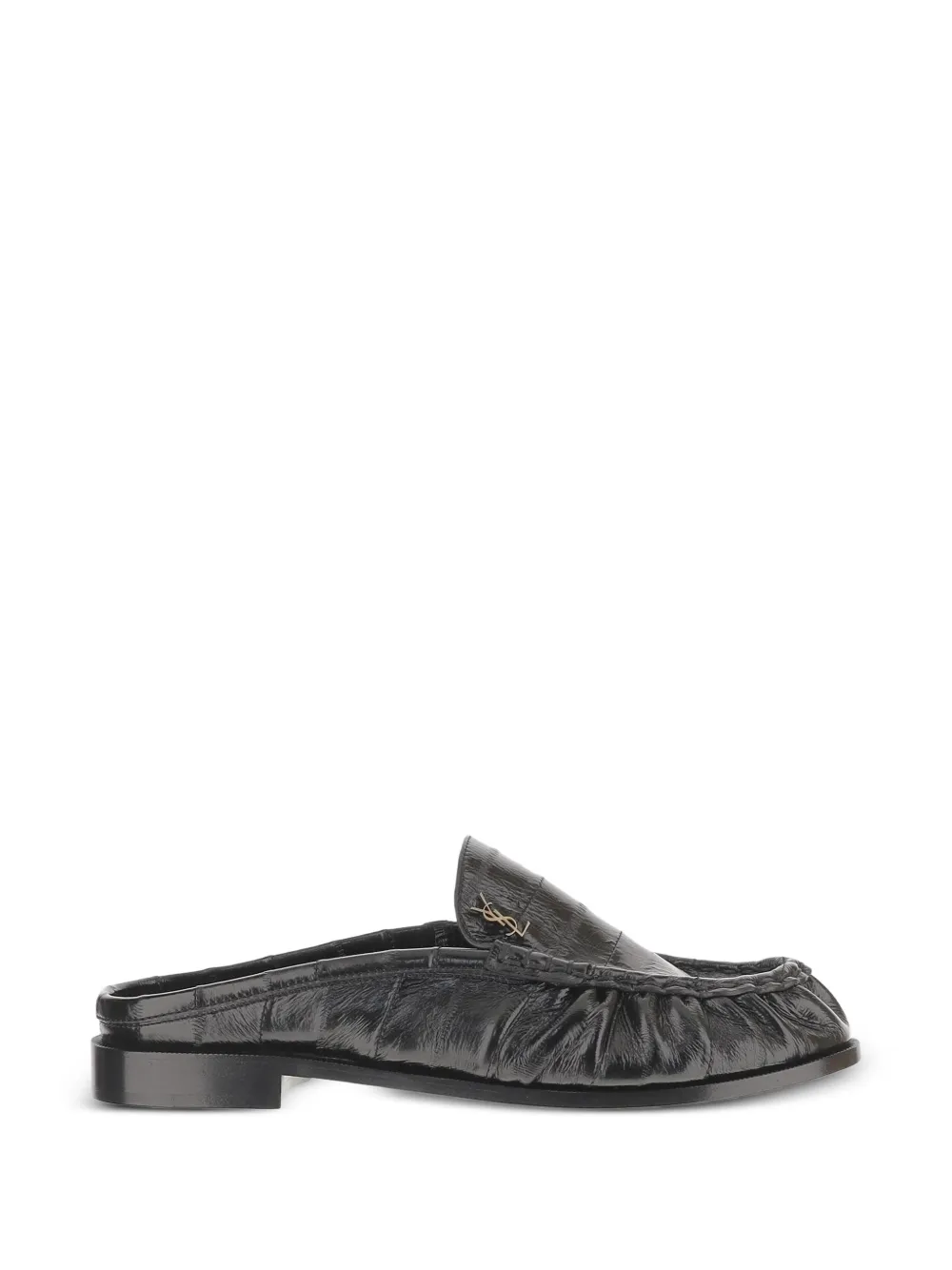 Saint Laurent Le Loafer crocodile-effect loafers - Black