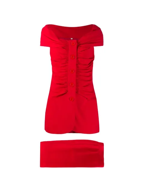 Gianfranco Ferré Pre-Owned set de falda corta y blusa fruncida
