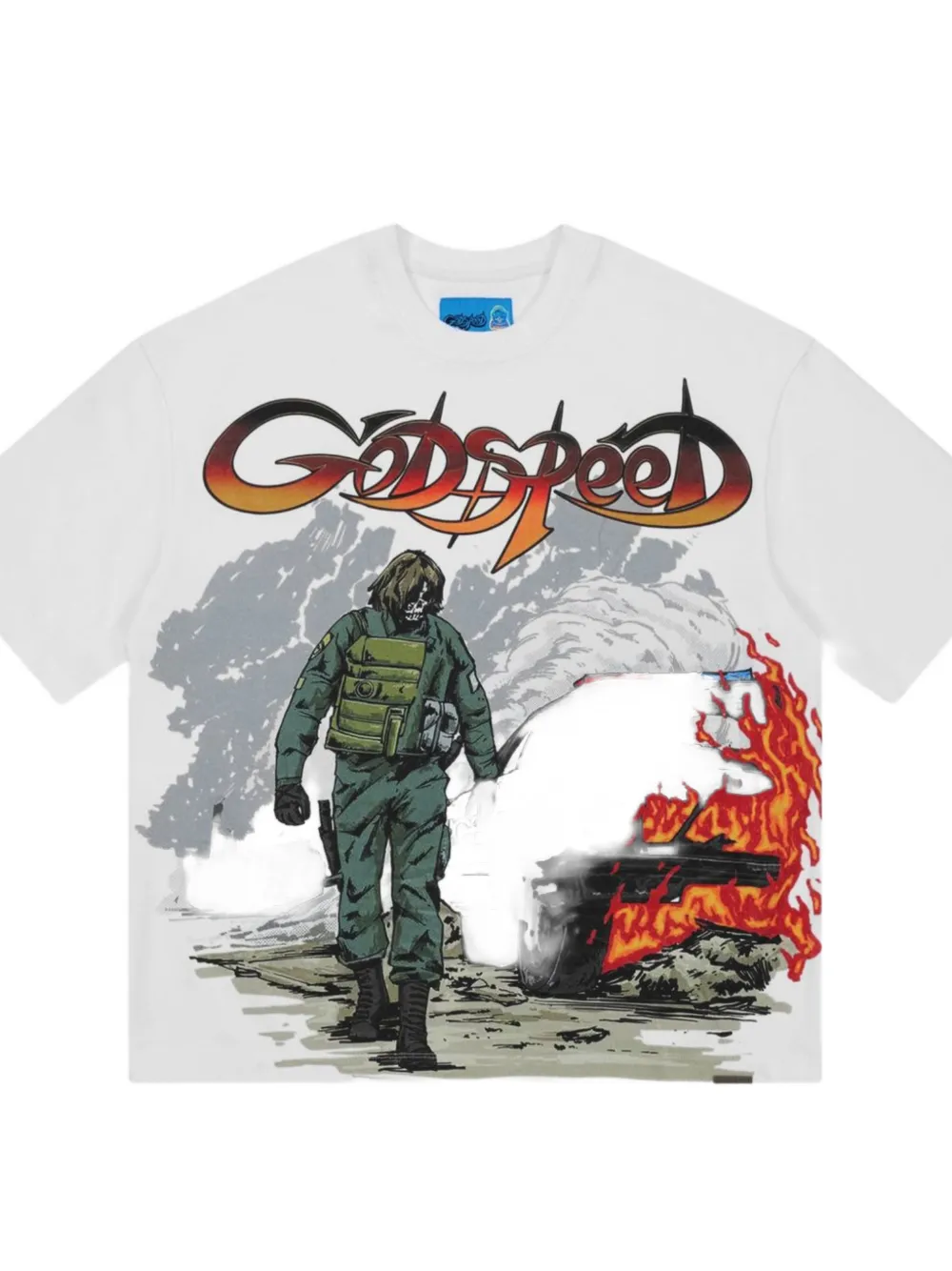 GODSPEED Khaos graphic-print T-shirt Wit