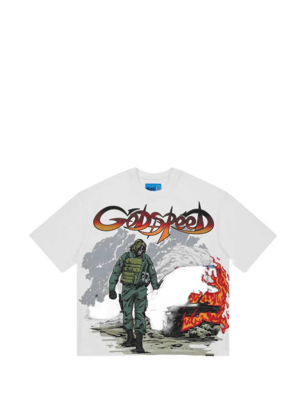 GODSPEED Khaos graphic-print T-shirt Wit