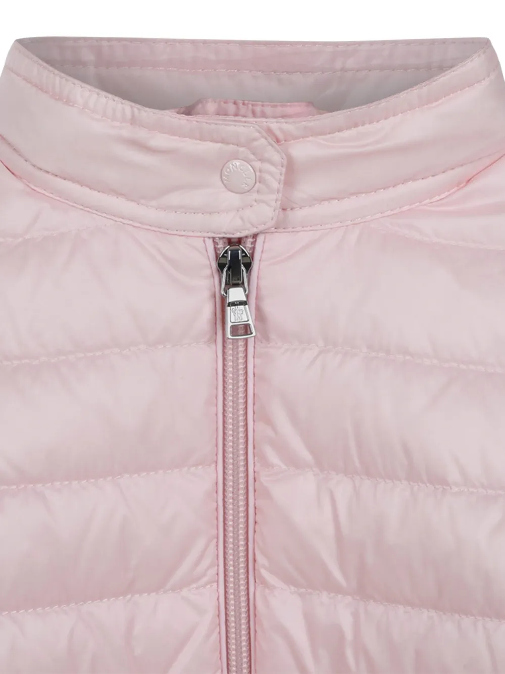  Moncler Enfant Veste Matelassée à Patch Logo - Rose 