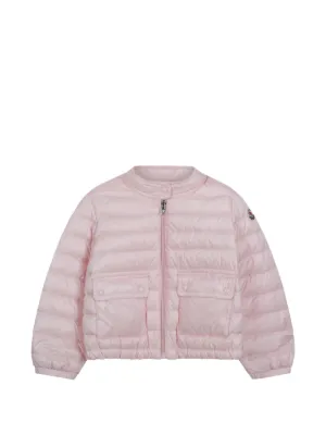 Moncler Enfant スタンドカラー パデッドジャケット | ピンク
