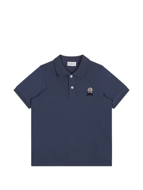 Moncler Enfant logo-patch polo shirt