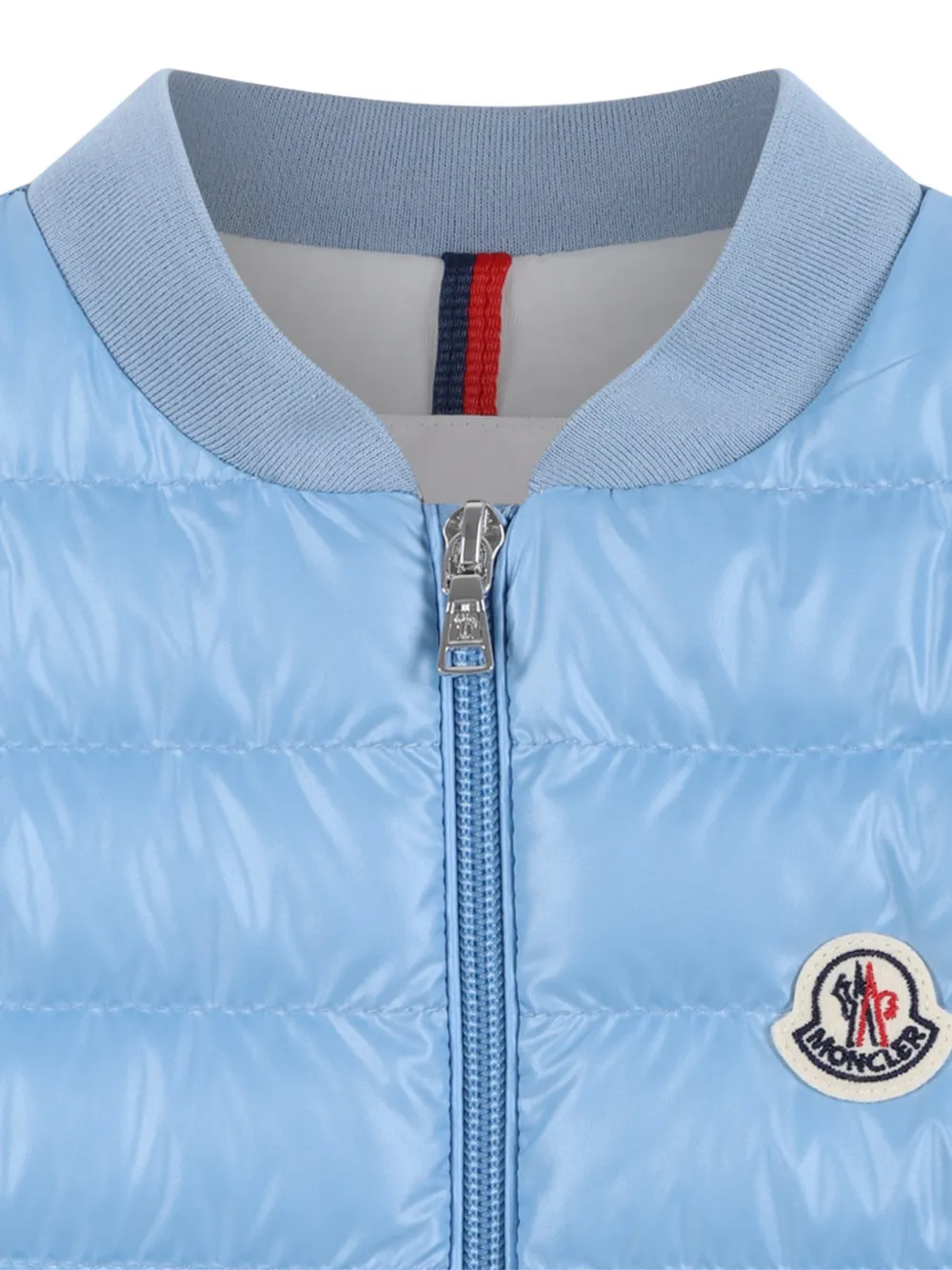  Moncler Enfant Chaleco Acolchado Con Parche Del Logo - Azul 
