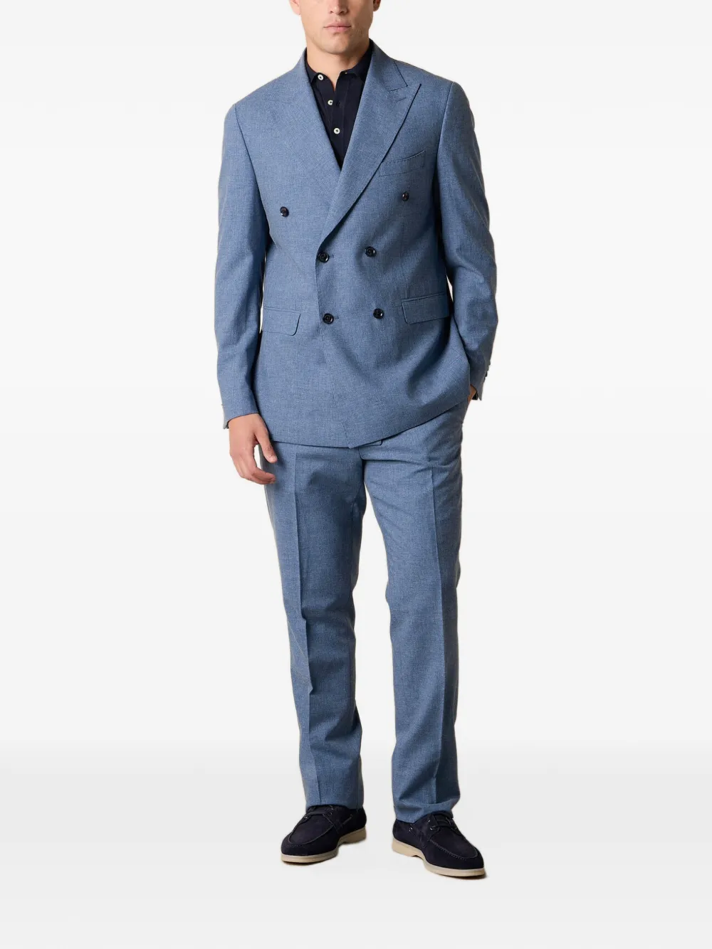 Brooks Brothers Blazer met dubbele rij knopen Blauw