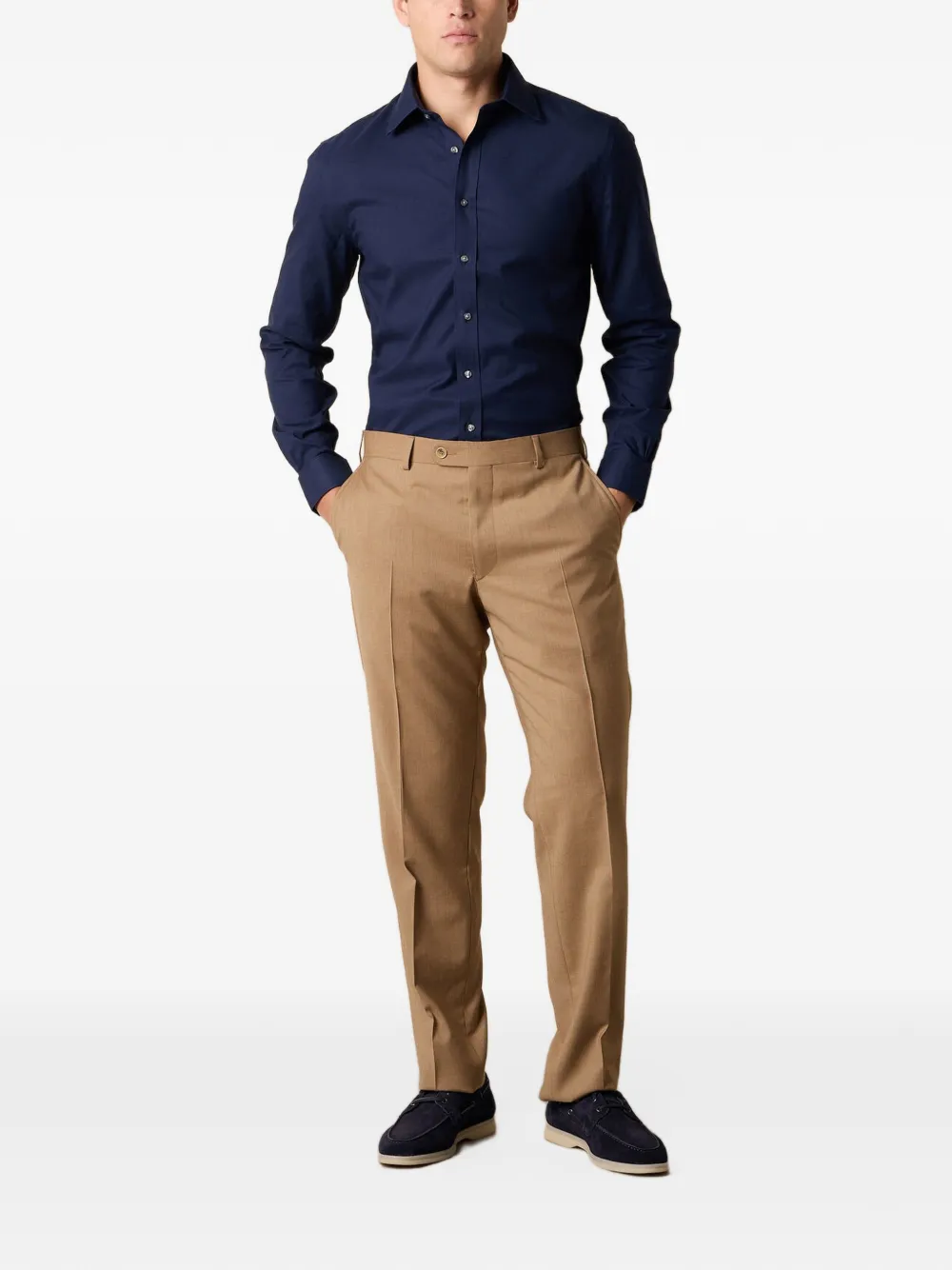Brooks Brothers Pantalon van scheerwol Beige