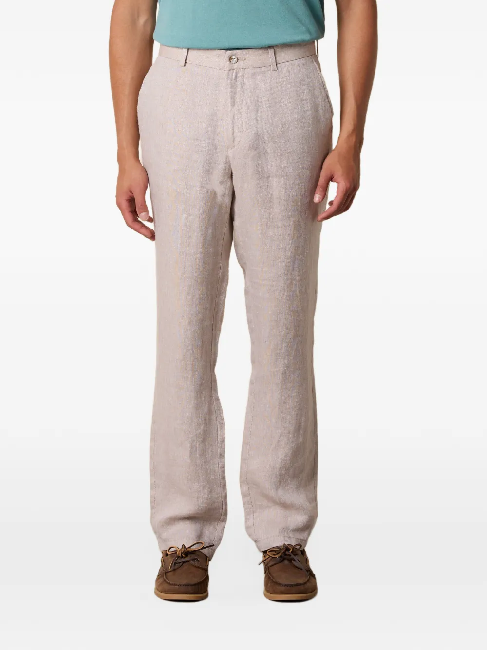 Brooks Brothers linen tailored trousers - Nude