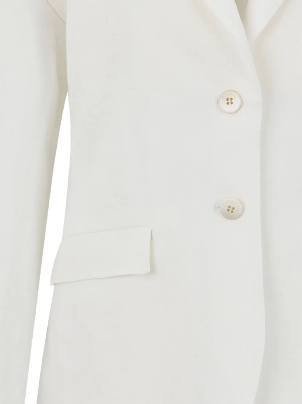 Brooks Brothers Linnen blazer met enkele rij knopen Wit