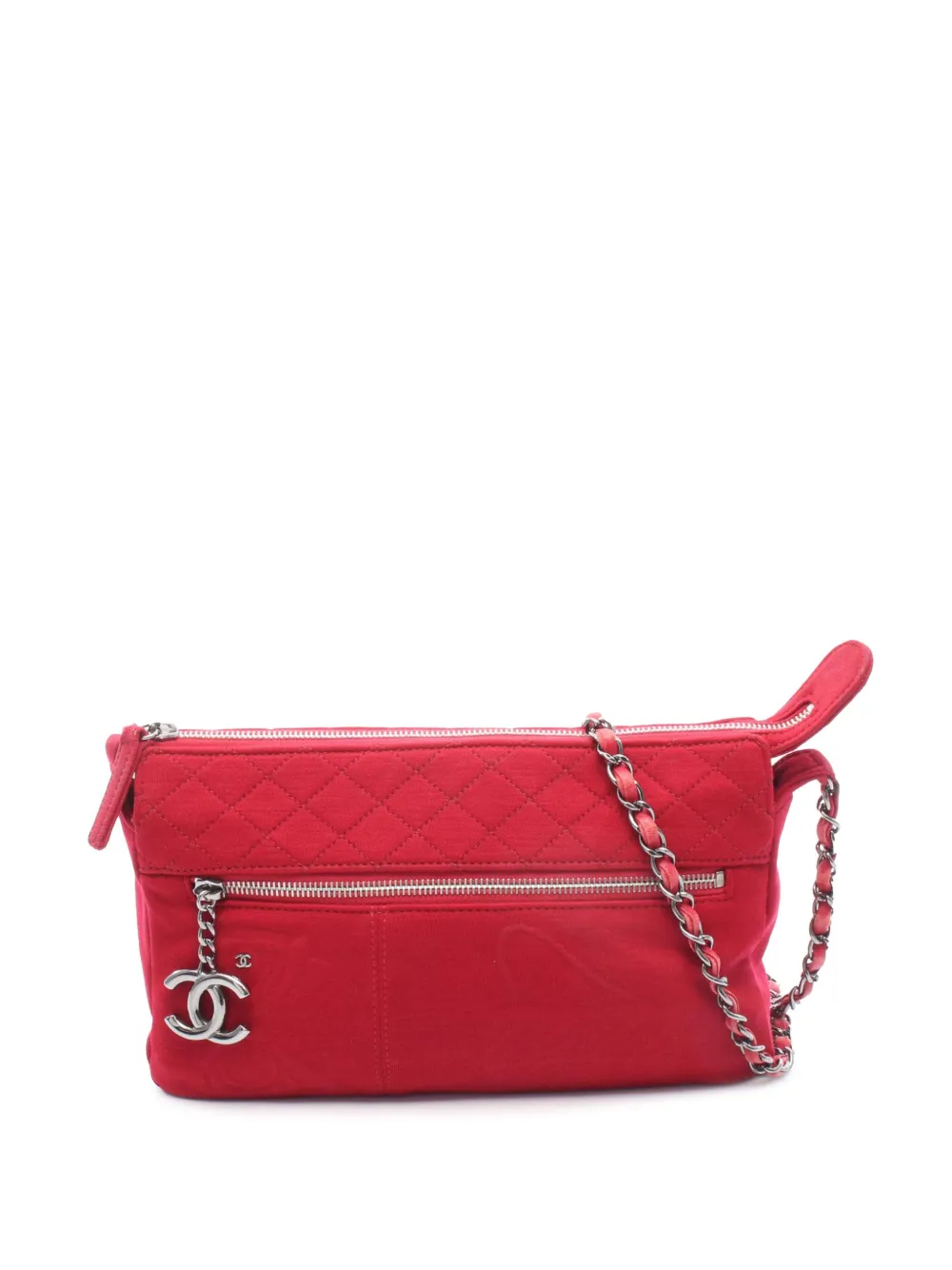 CHANEL Pre-Owned 2008-2009 Quilted Jersey Hawaii crossbody bag - Rosso