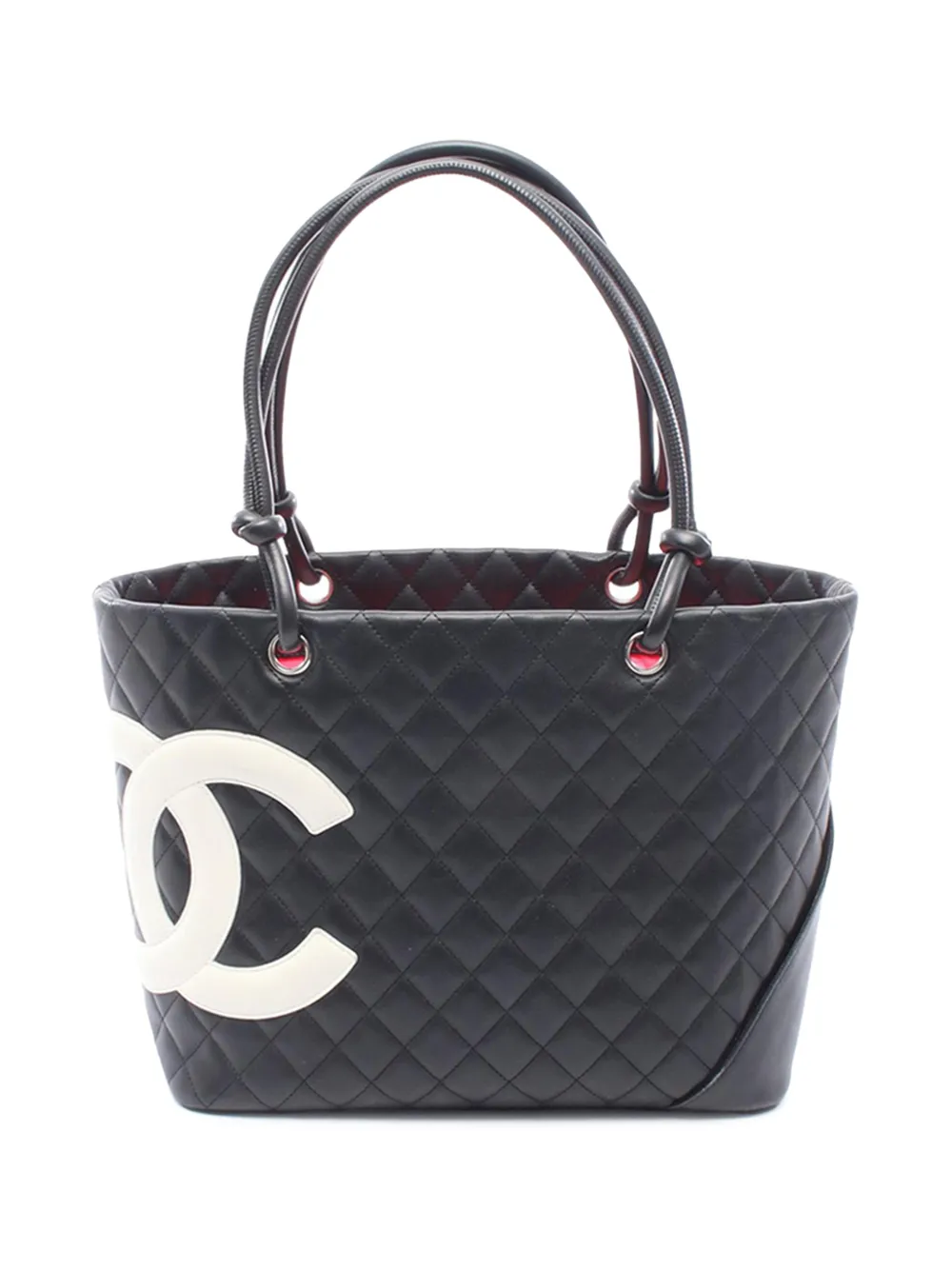 CHANEL Pre-Owned 2005-2006 Large Quilted Calfskin Cambon Ligne tote bag - Nero