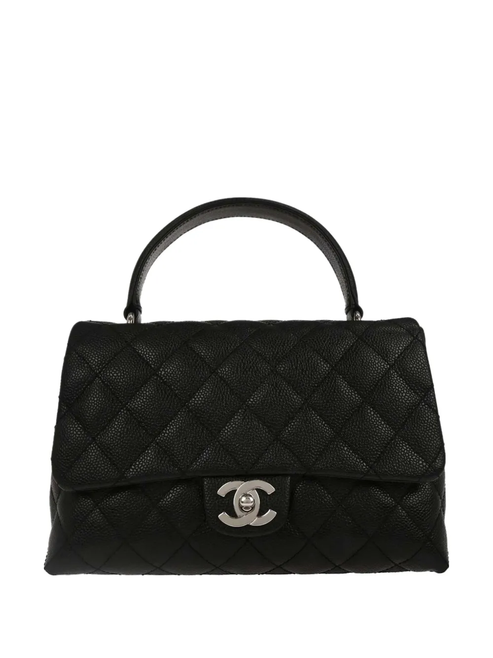 CHANEL Pre-Owned 2006 Caviar leather top handle handbag - Black
