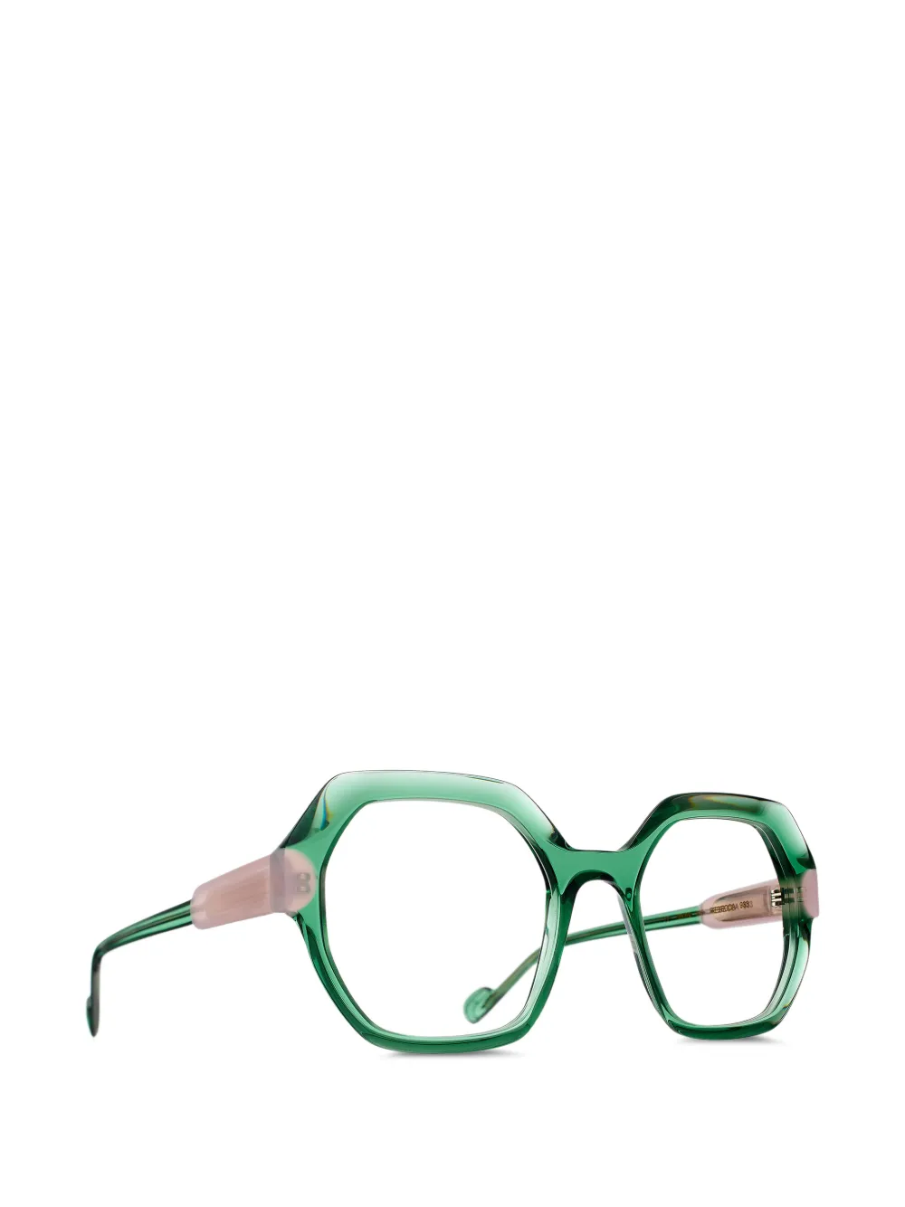Caroline Abram Rebecca geometric-frame glasses - Verde