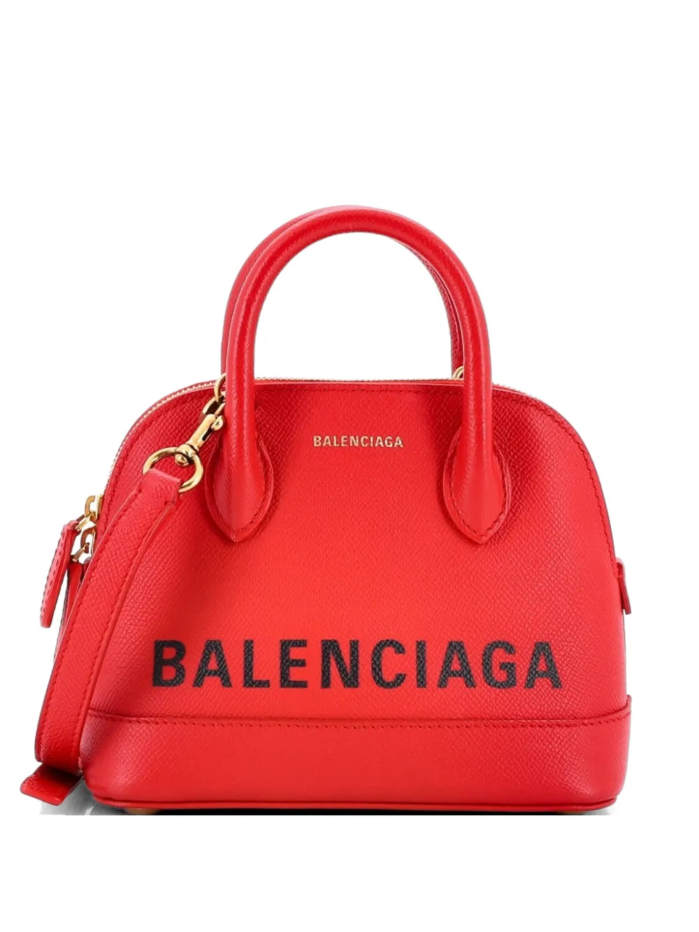 Balenciaga Pre-Owned Logo Ville Bag Leather XXS crossbody bag - Rosso