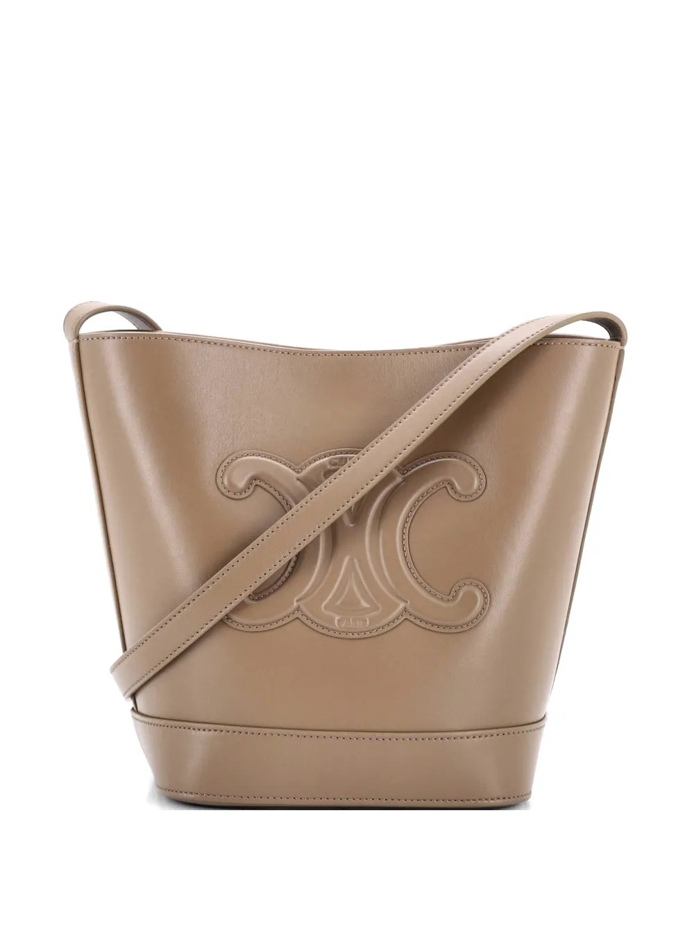 Celine Pre-Owned Cuir Triomphe Leather Small bucket bag - Toni neutri