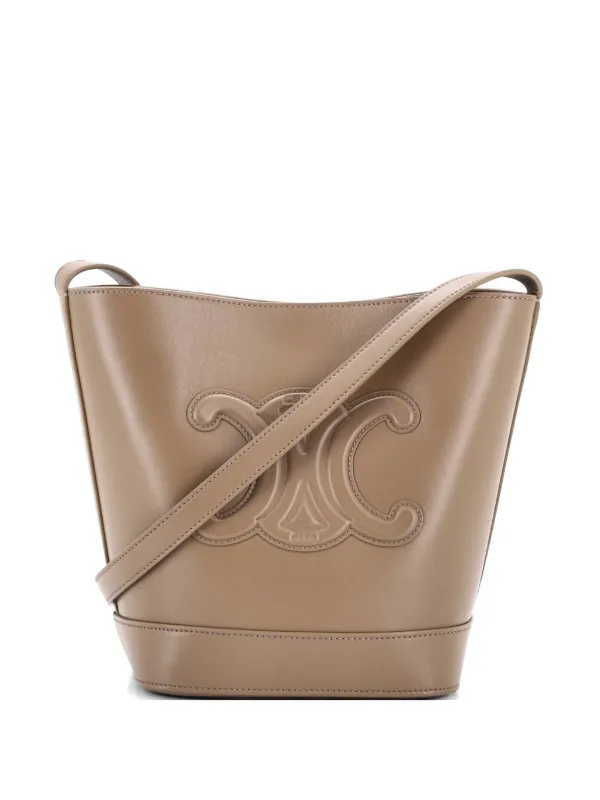 Celine Pre-Owned キュイル トリオンフ レザー スモール バケット 