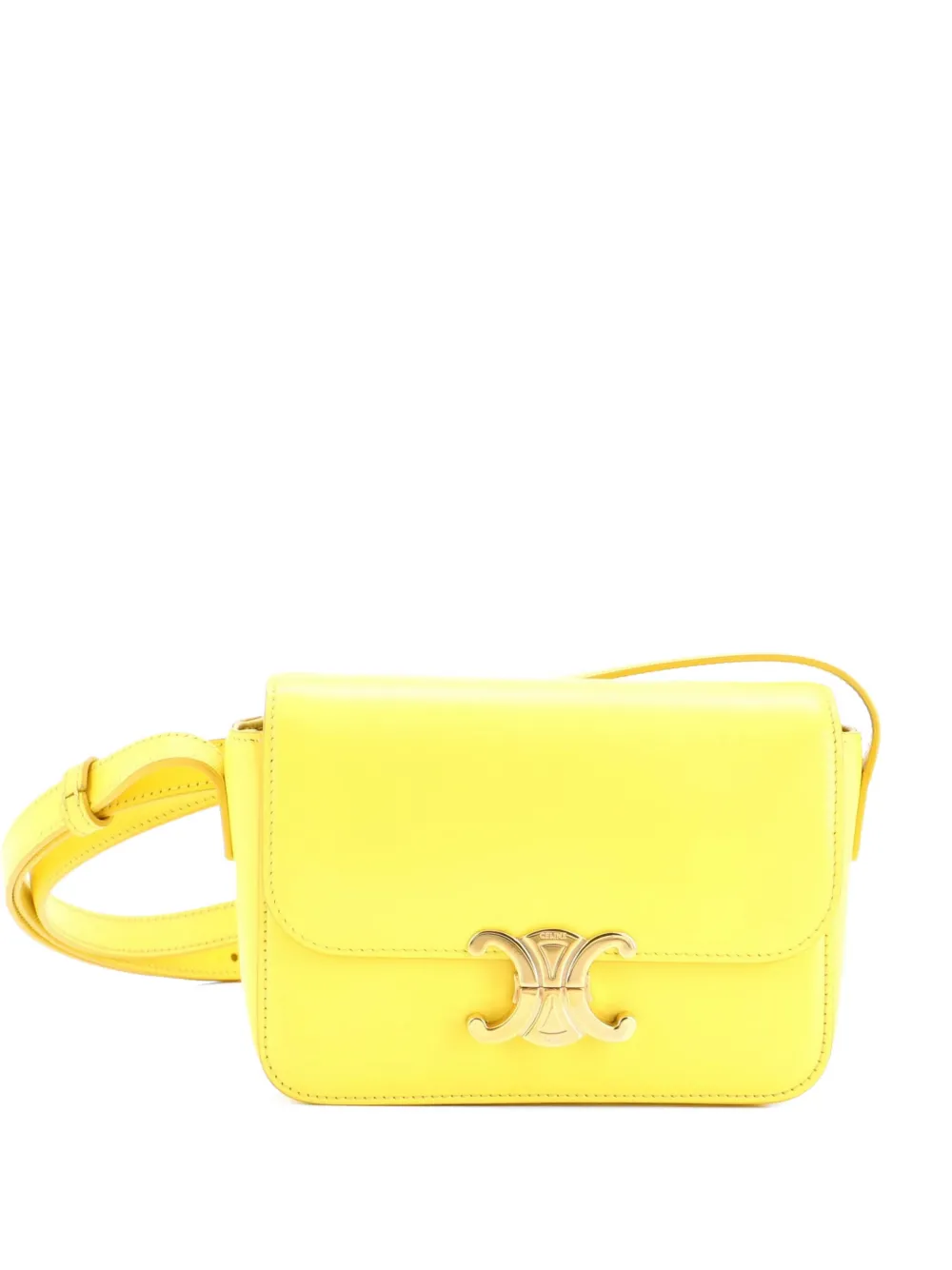 Celine Pre-Owned Triomphe Shoulder Bag Smooth Calfskin Nano crossbody bag - Giallo