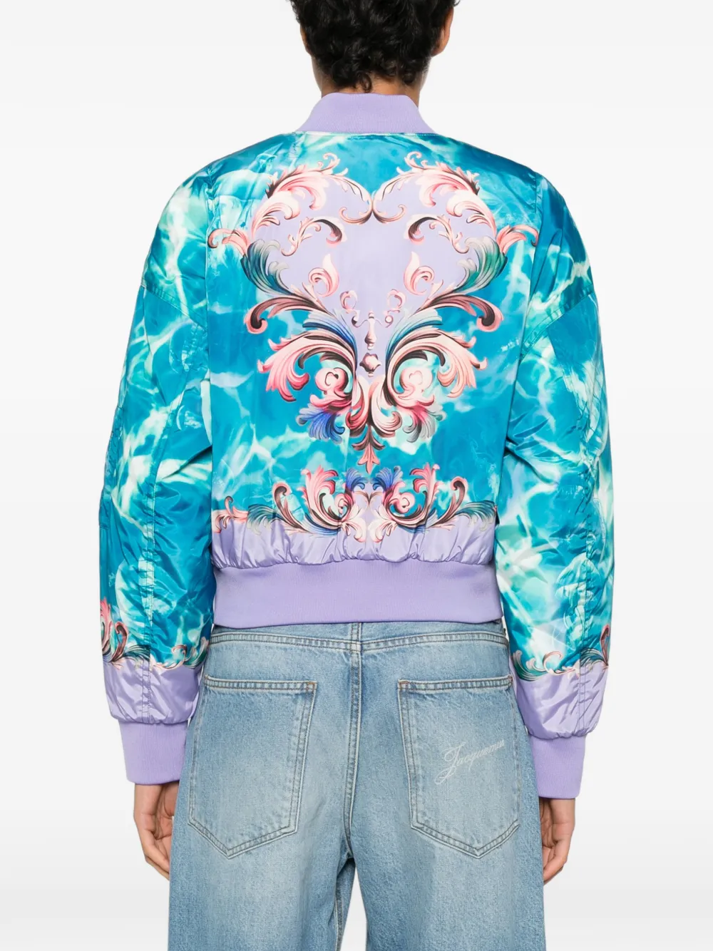 Versace Jeans Couture Omkeerbaar bomberjack met bloemenprint Blauw
