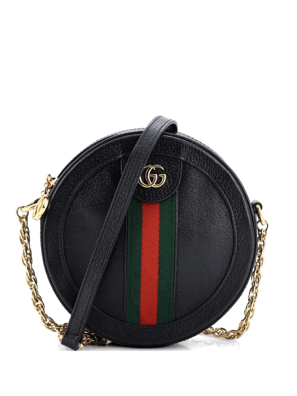 Gucci Pre-Owned Borsa a tracolla Ophidia tonda mini in pelle - Nero