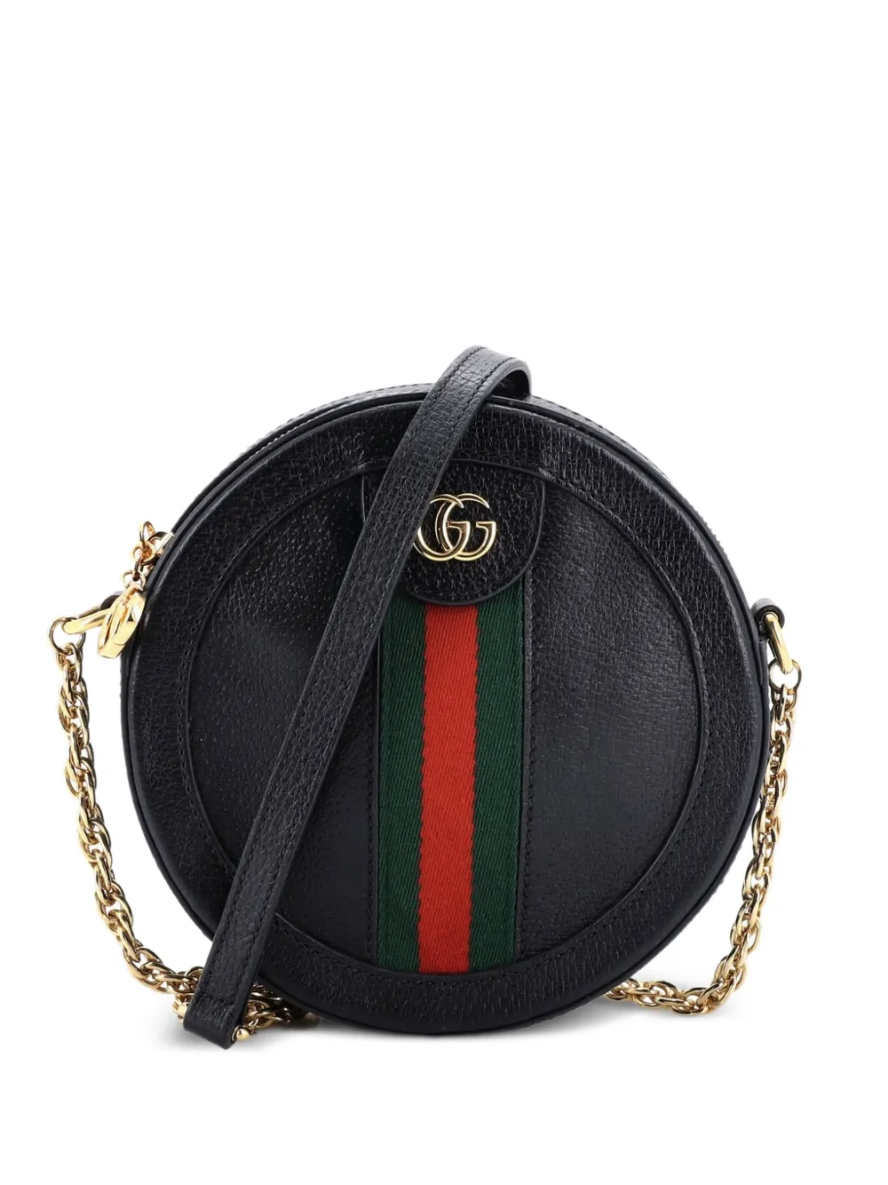 Gucci Pre-Owned Borsa a tracolla Ophidia tonda mini in pelle - Nero