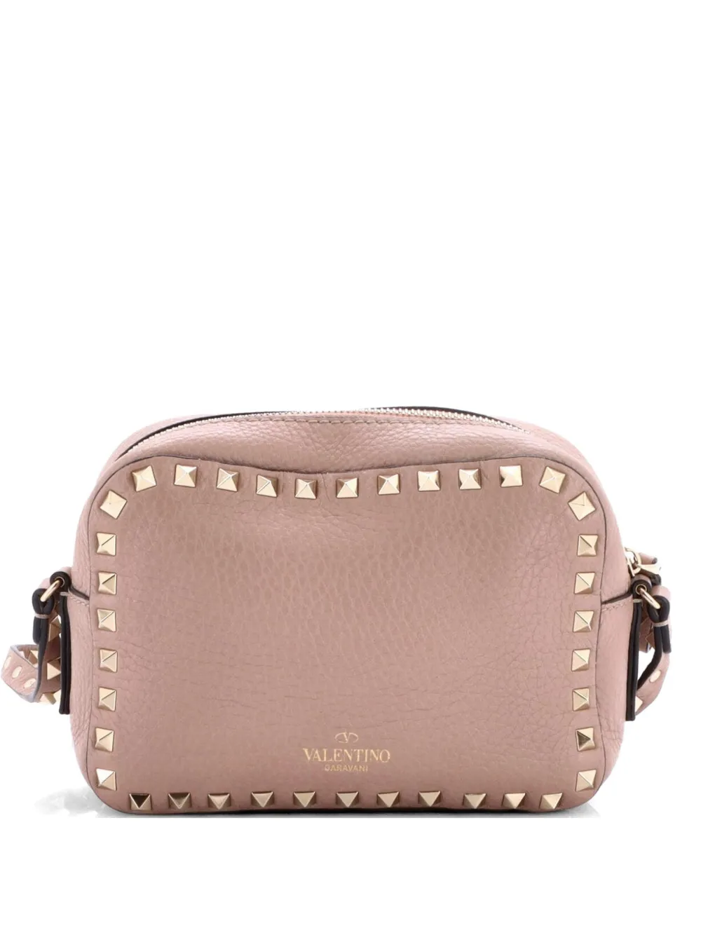 Valentino Garavani Pre-Owned Rockstud Camera Leather crossbody bag - Toni neutri