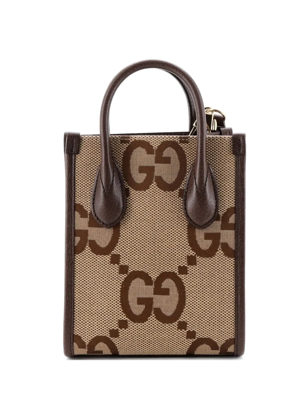 Gucci Pre-Owned Vertical Tote Jumbo GG Canvas Mini crossbody bag - Braun