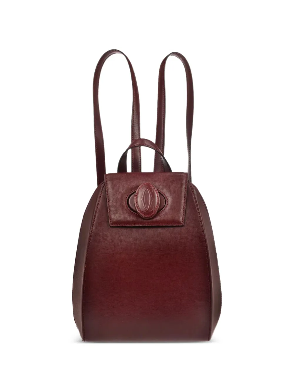 Cartier 1990-2000s logo-embossed leather backpack - Rot