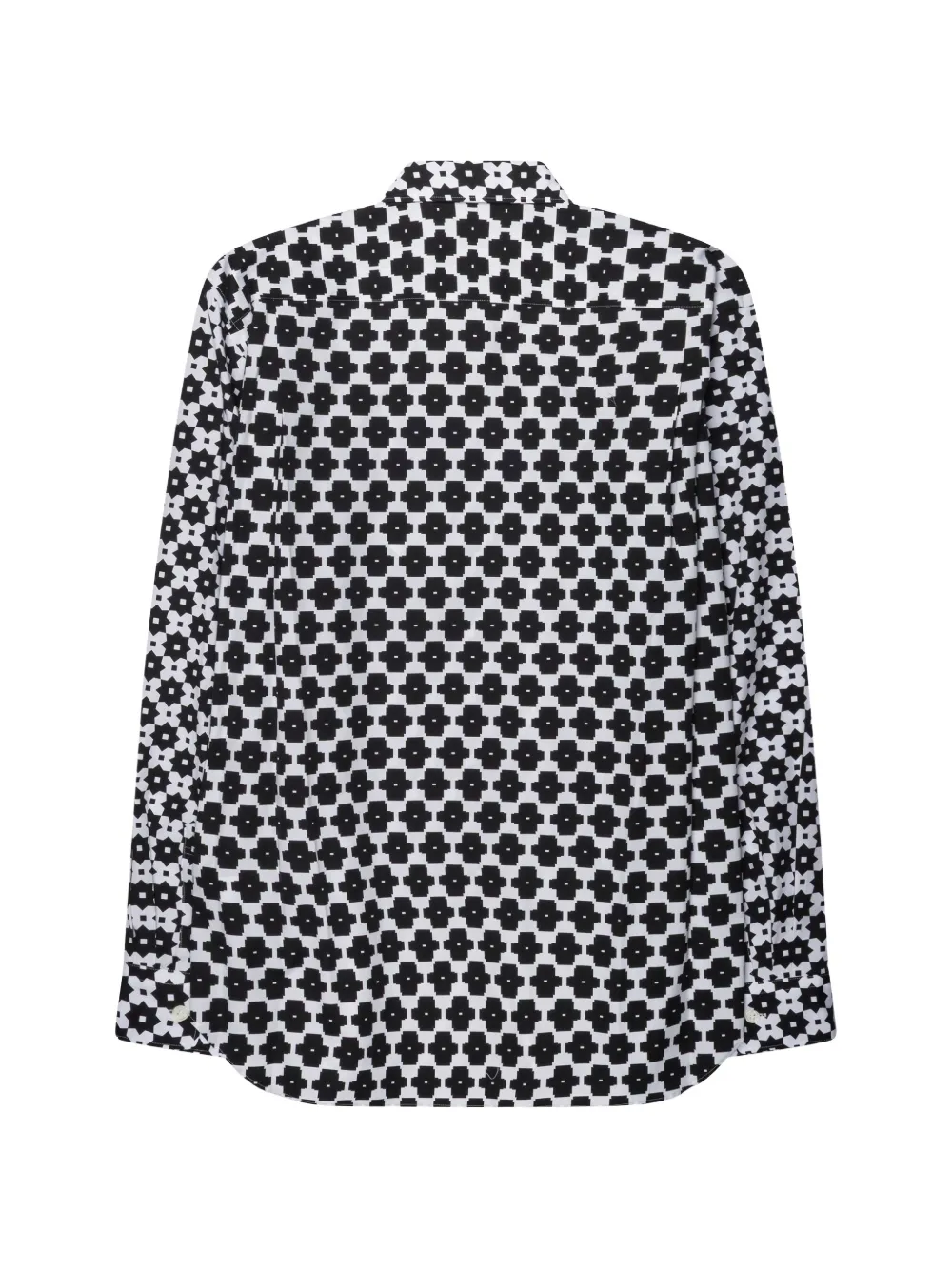 Comme des Garçons Homme Overhemd met patroon en rits Wit