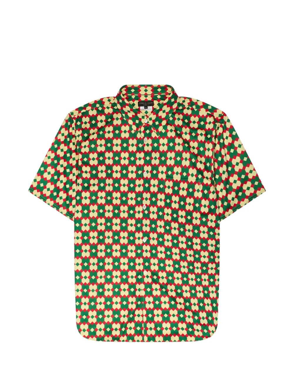 Comme des Garçons Homme Plus geometric-print short-sleeve shirt - Verde