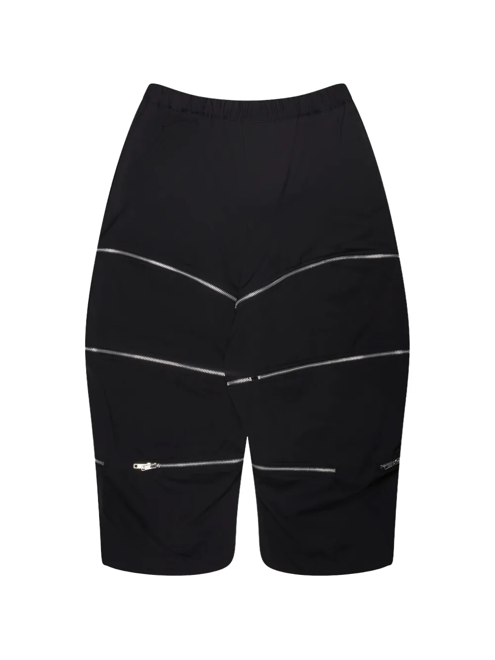 Black Comme Des Garçons zipper-detail wide-leg trousers - Nero