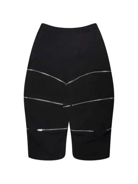 Black Comme Des Garçons zipper-detail wide-leg trousers
