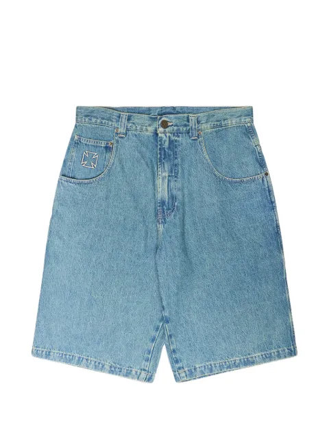 VETEMENTS Biker Cross denim shorts