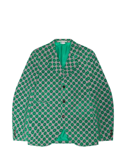 Comme des Garçons Homme floral-print three-button blazer