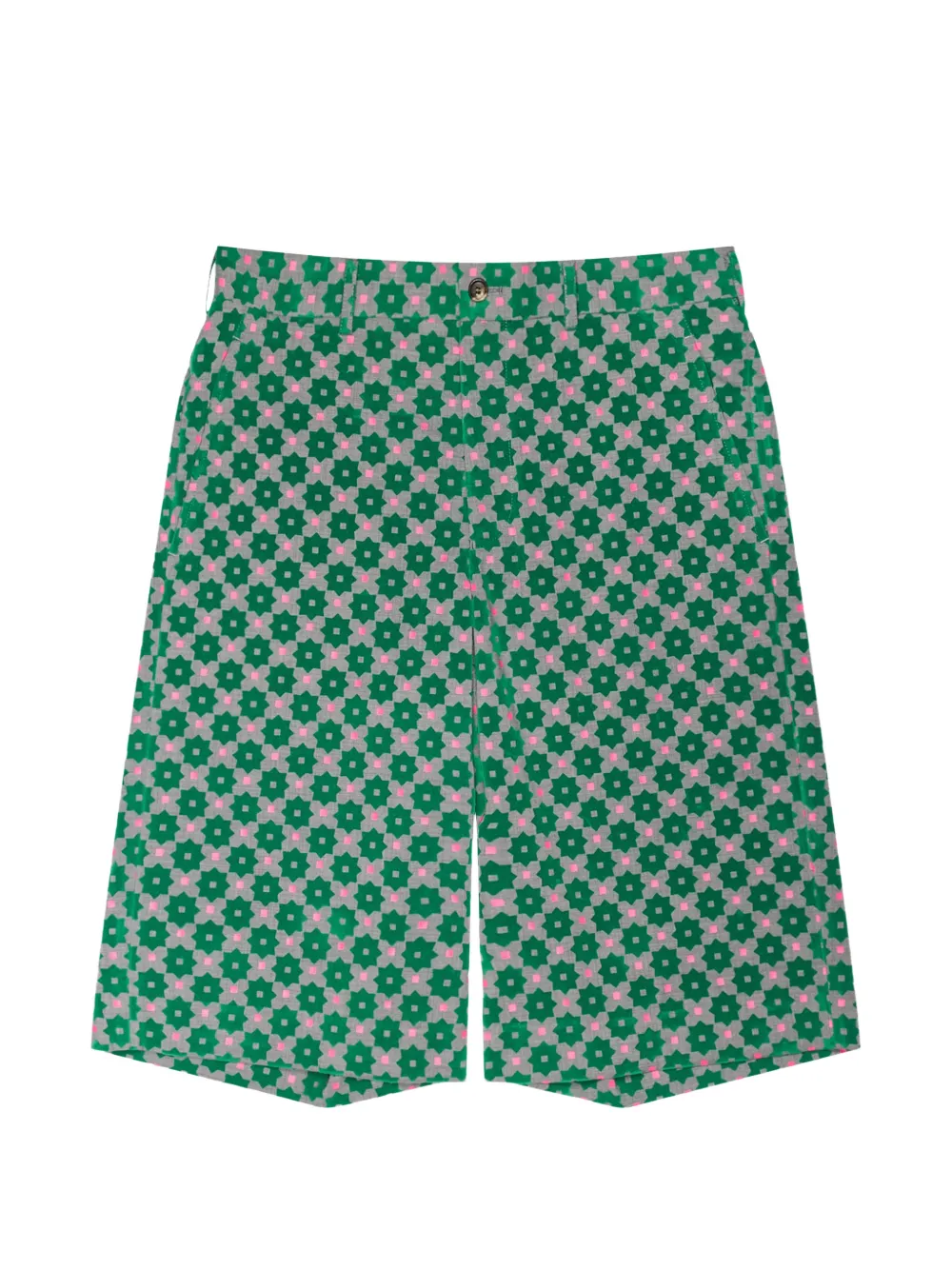 Comme des Garçons Homme floral-print running shorts - Verde