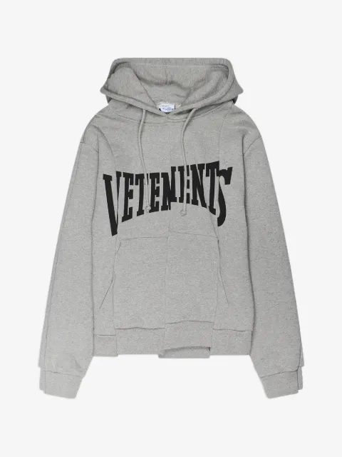VETEMENTS cut-up logo hoodie