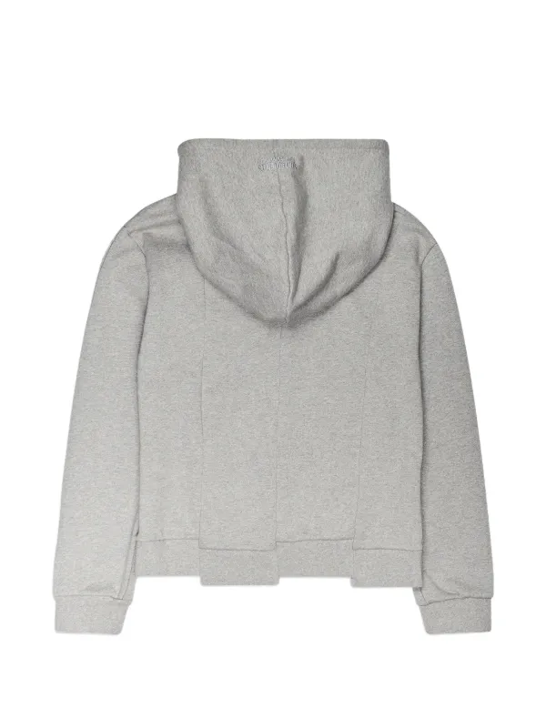 VETEMENTS cut-up Logo Hoodie | Grey | FARFETCH