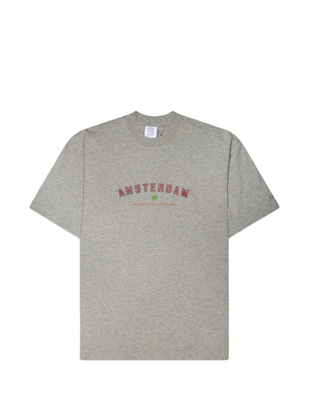 VETEMENTS Amsterdam-print T-shirt - Grigio