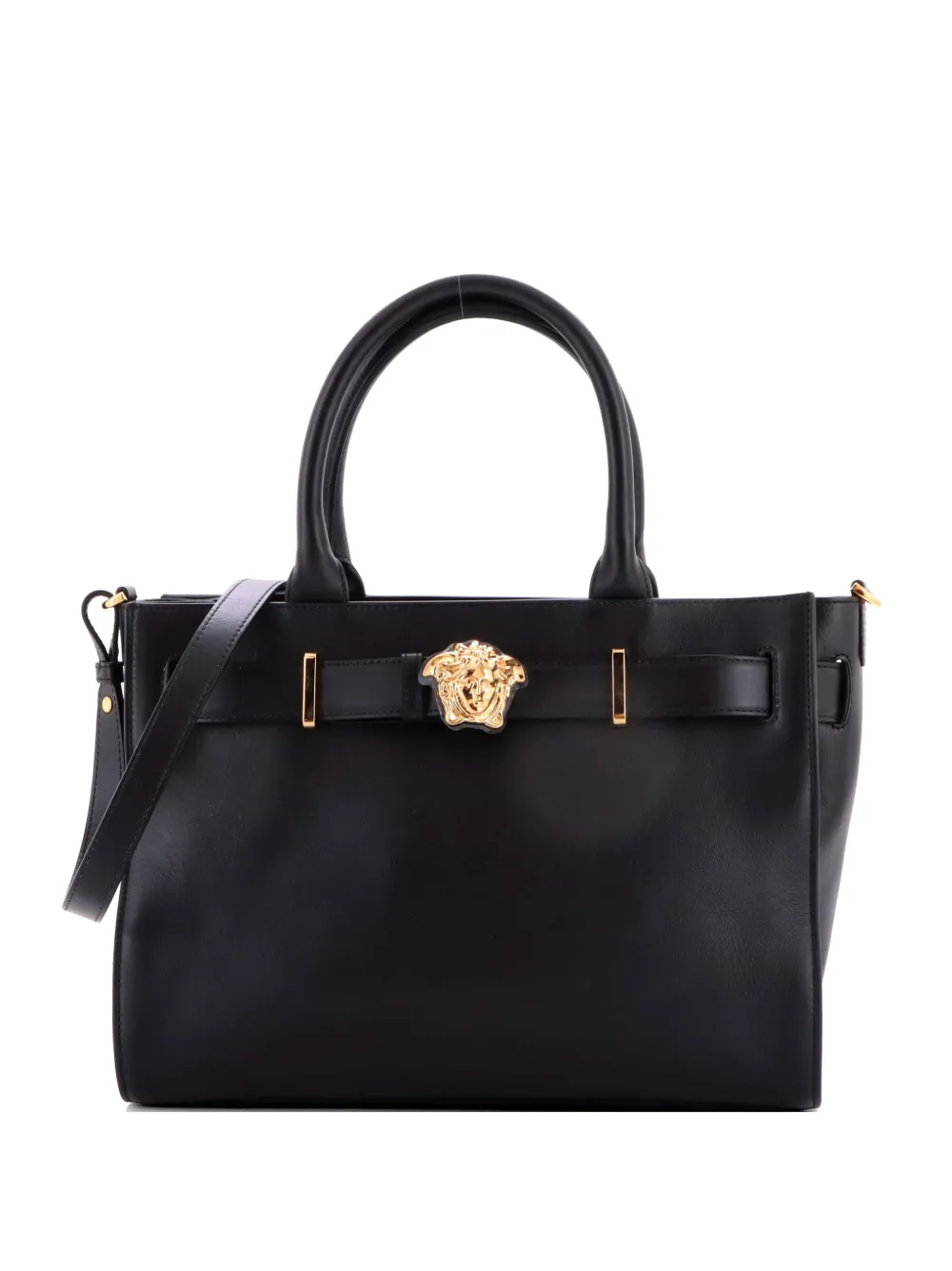 Versace Pre-Owned Palazzo Medusa Belted Convertible Leather Large tote bag - Schwarz