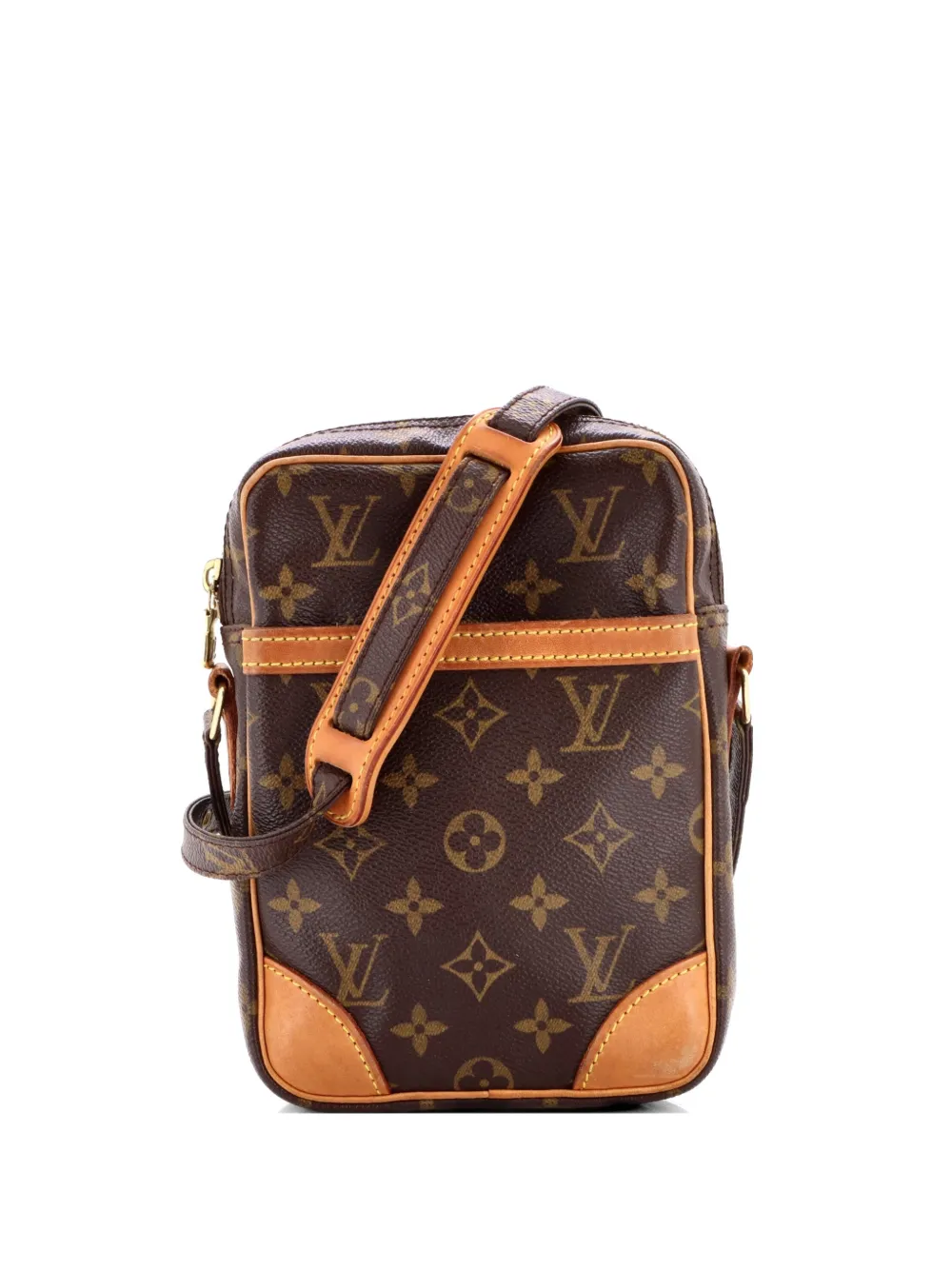 Louis Vuitton Pre-Owned Borsa a mano Danube in tela con monogramma e tracolla - Marrone