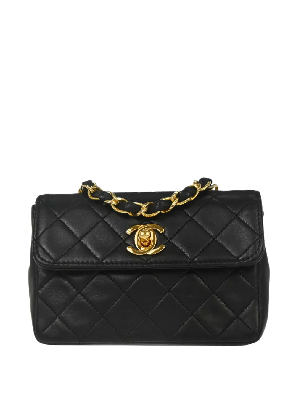 CHANEL Pre-Owned 1990 quilted CC-logo shoulder bag - Nero