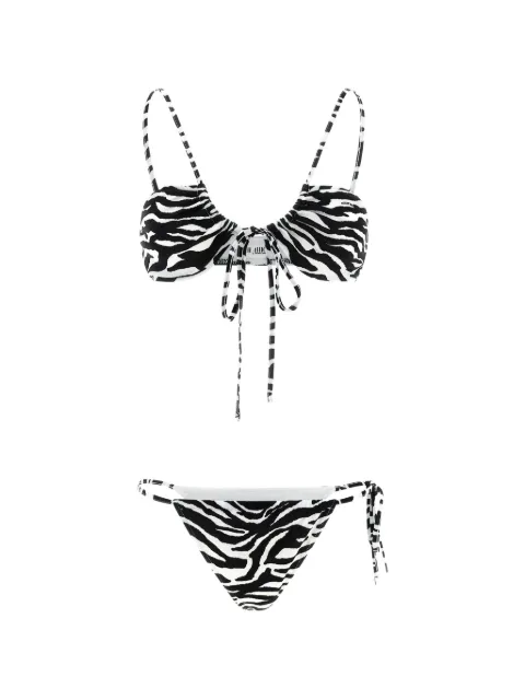 The Attico animal-print bikini set