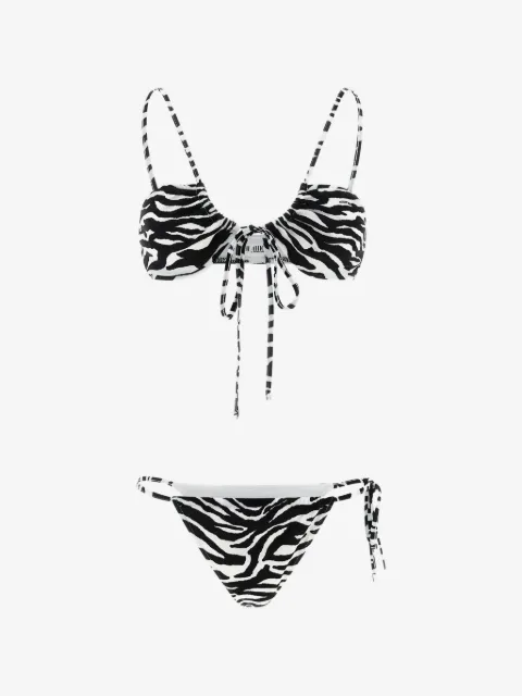 The Attico animal-print bikini set