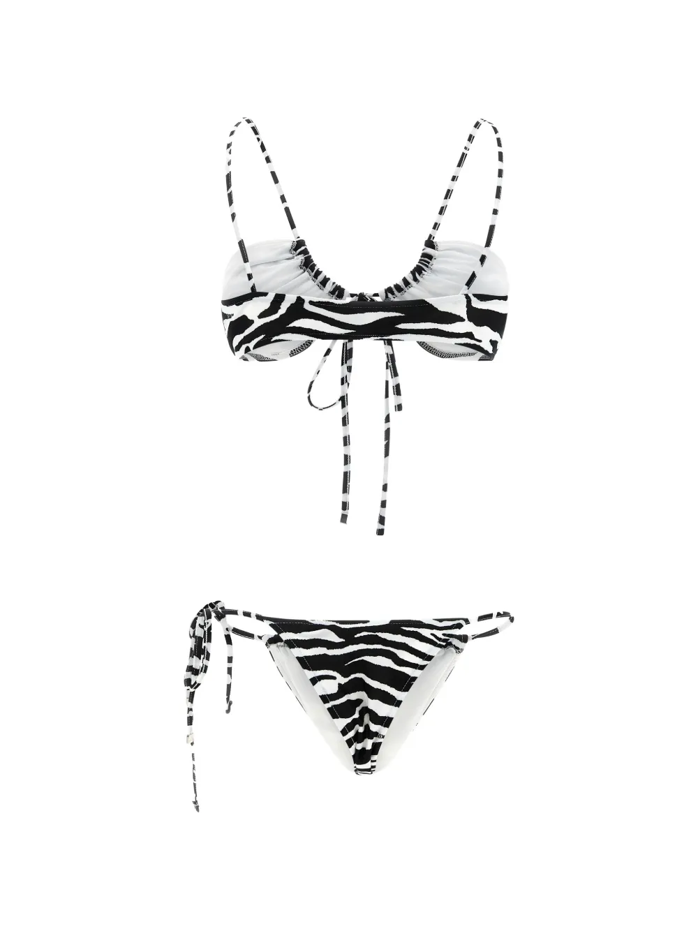 The Attico Bikini met dierenprint Wit