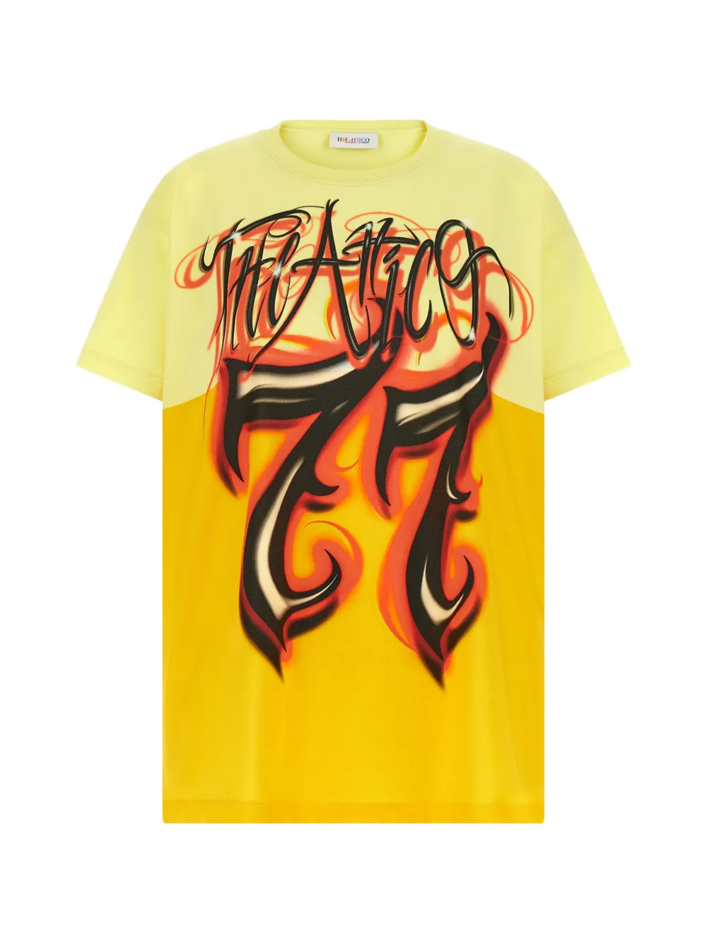 The Attico Il Primo Bagno graphic-print cotton T-shirt - Giallo